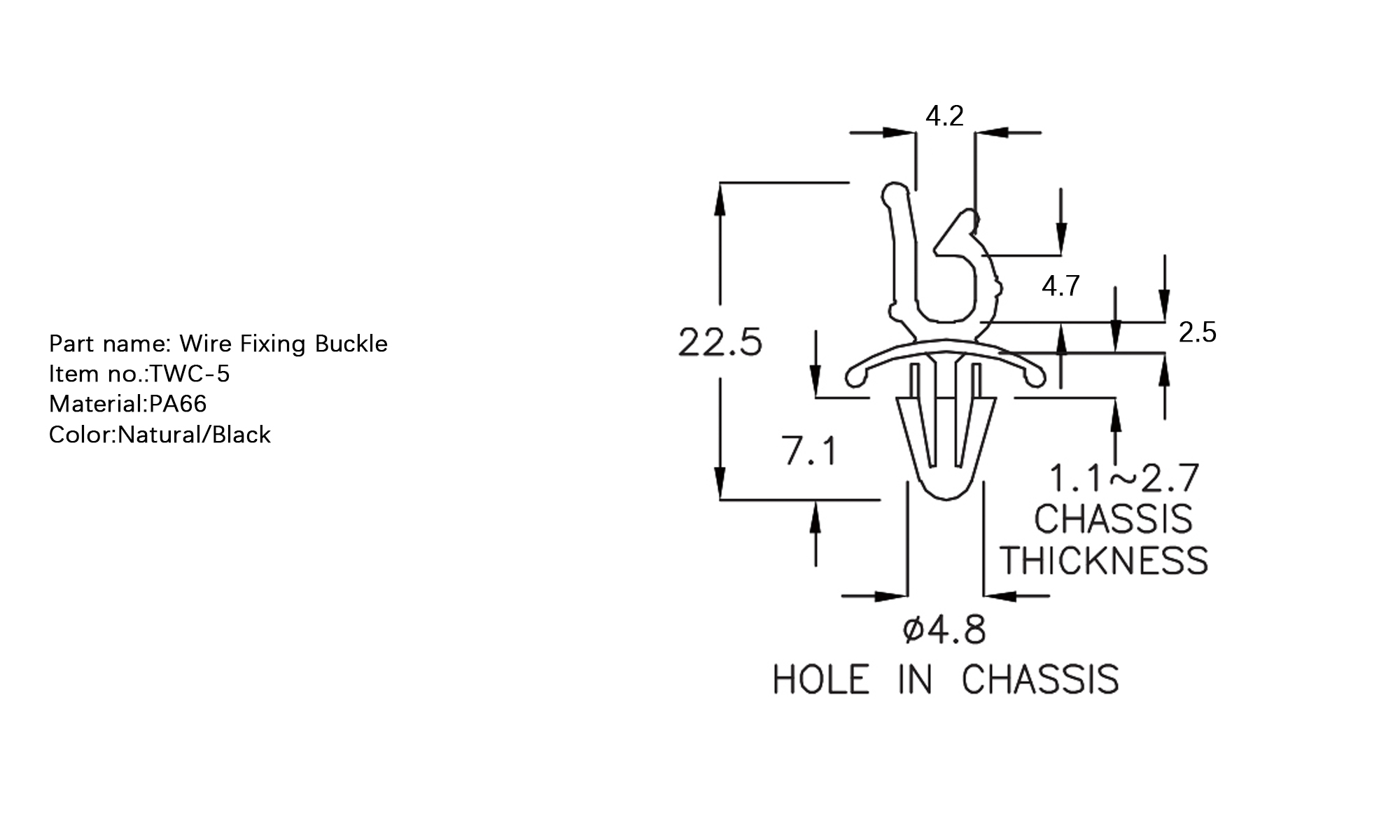 Wire Fixing Buckle TWC-5